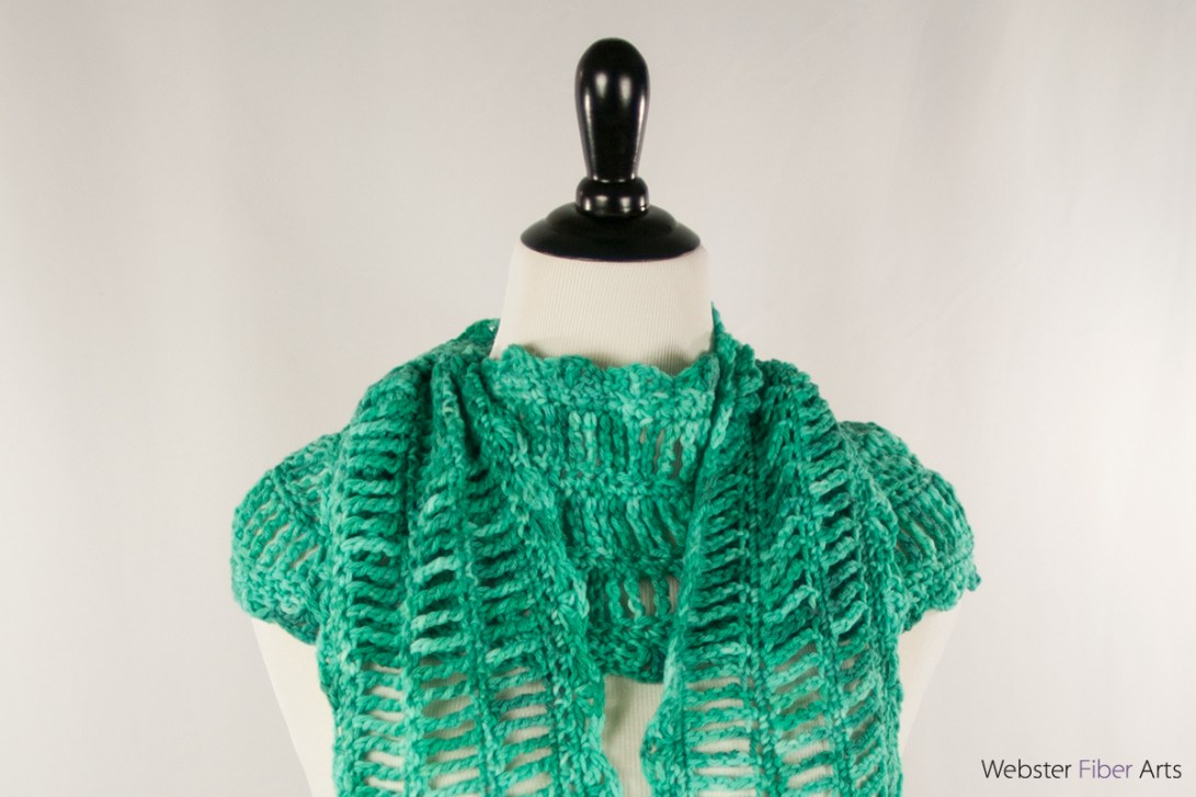 Strumming Teal Handmade Scarf | Webster Fiber Arts | Etsy