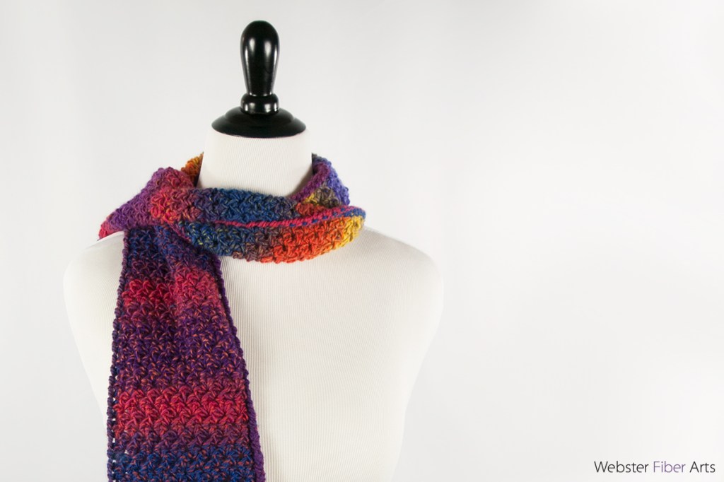 Rainbow Blues Handmade Scarf | Webster Fiber Arts | Etsy