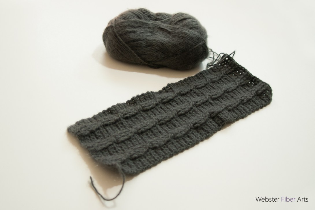 WIP: Gray Scarf with Cables | Webster Fiber Arts