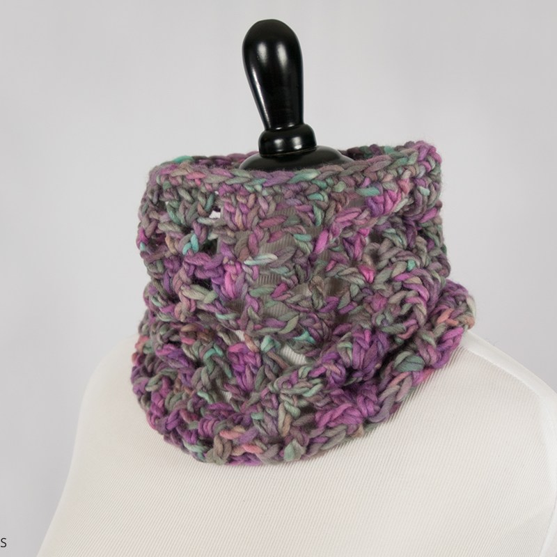 Light Side of Gray Handmade Cowl | Webster Fiber Arts | Etsy