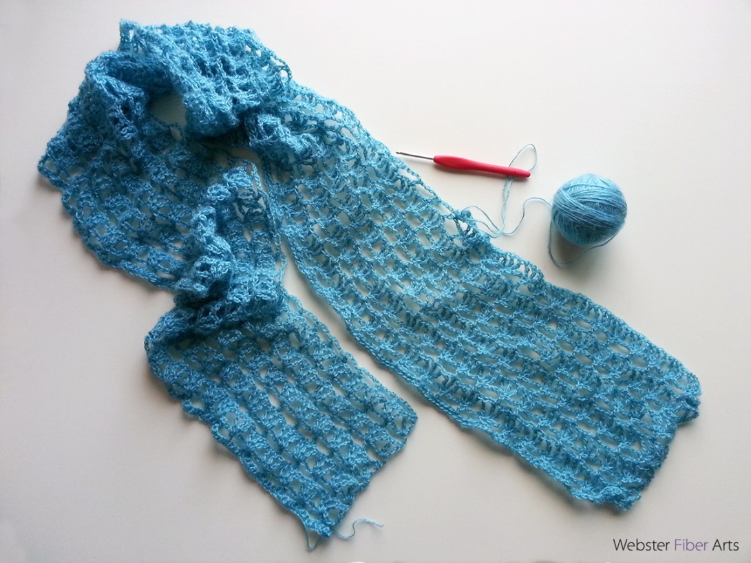 Icy Blue Lacy Wrap | Webster Fiber Arts