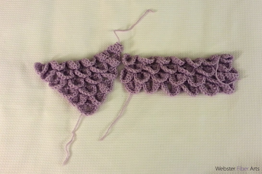 Crocodile Stitch Swatches | Webster Fiber Arts