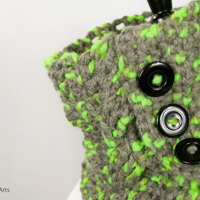 Handmade Parakeet Button Cowl | Webster Fiber Arts | Etsy