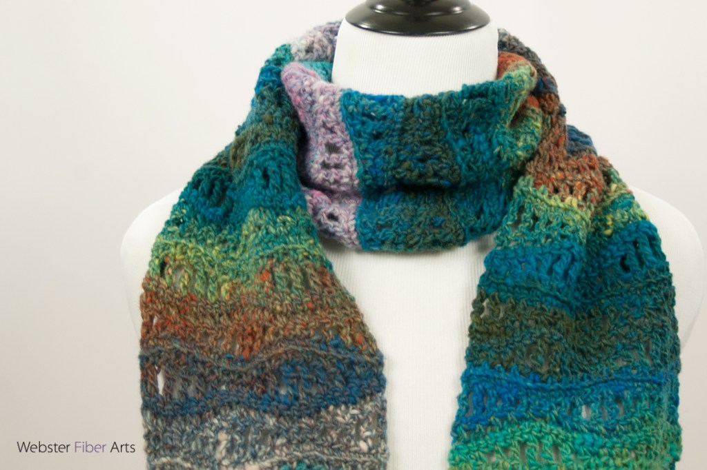 Sunset Waves Handmade Scarf | Webster Fiber Arts | Etsy