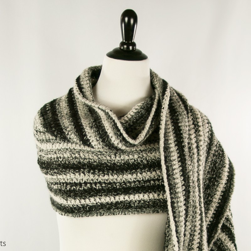 Gray Area Handmade Wrap | Webster Fiber Arts | Etsy