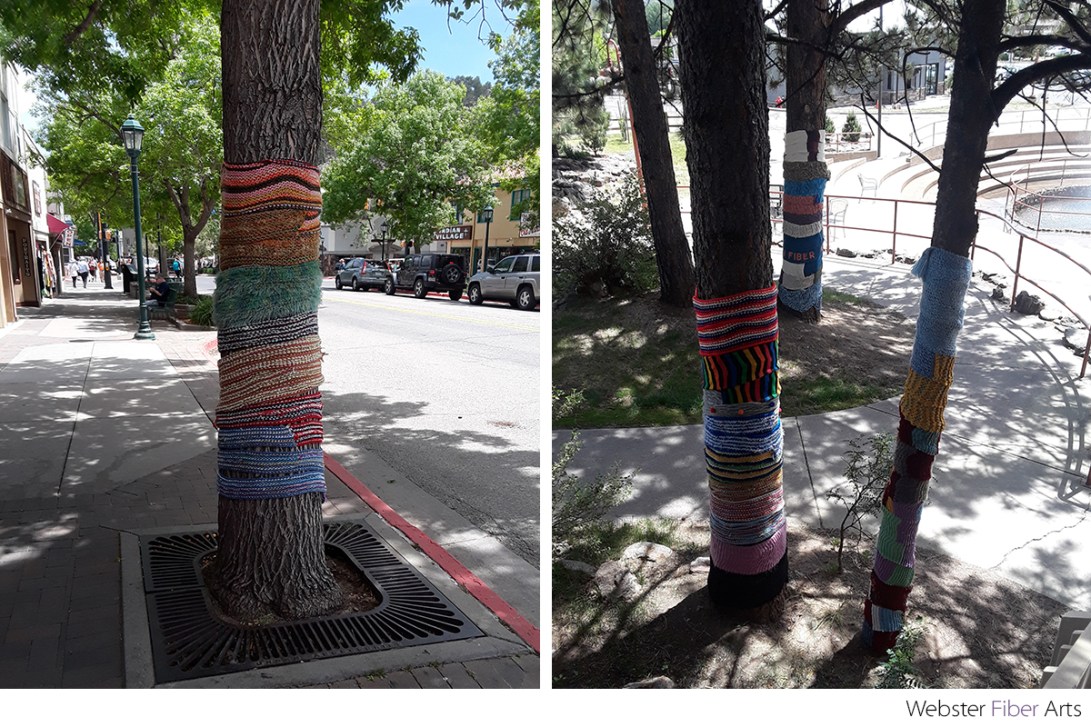 Yarn Bombing in Estes Park | Webster Fiber Arts